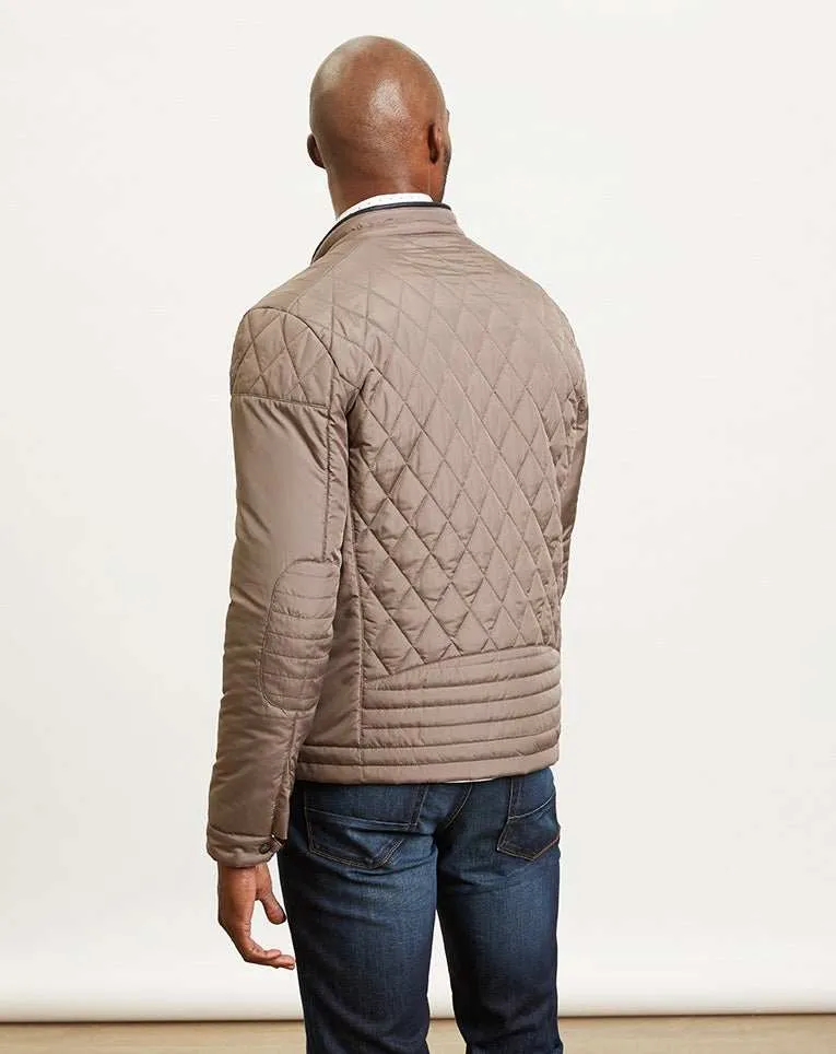 Blouson matelassé taupe