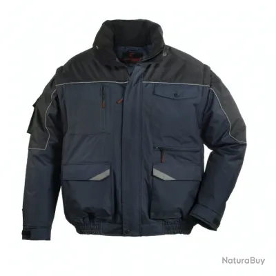 Blouson Multipoches Manches amovibles RIPSTOP-COVERGUARD SEASONS bleu/noir  CO5BMR07