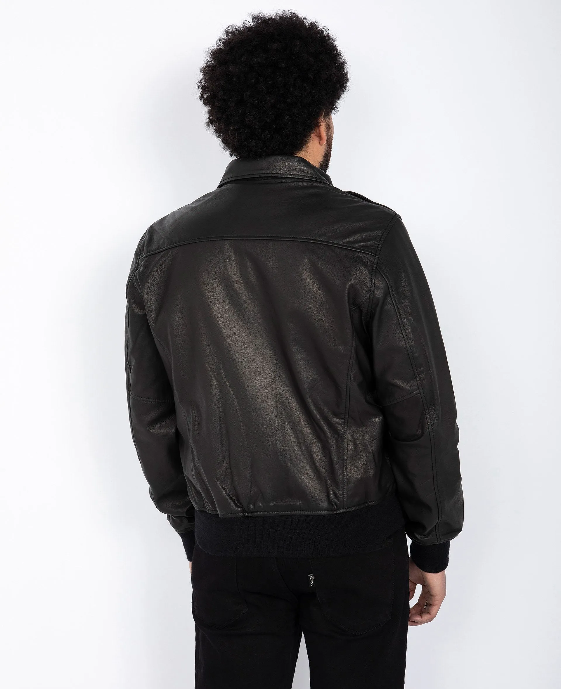 Blouson pilote A2, cuir de chèvre