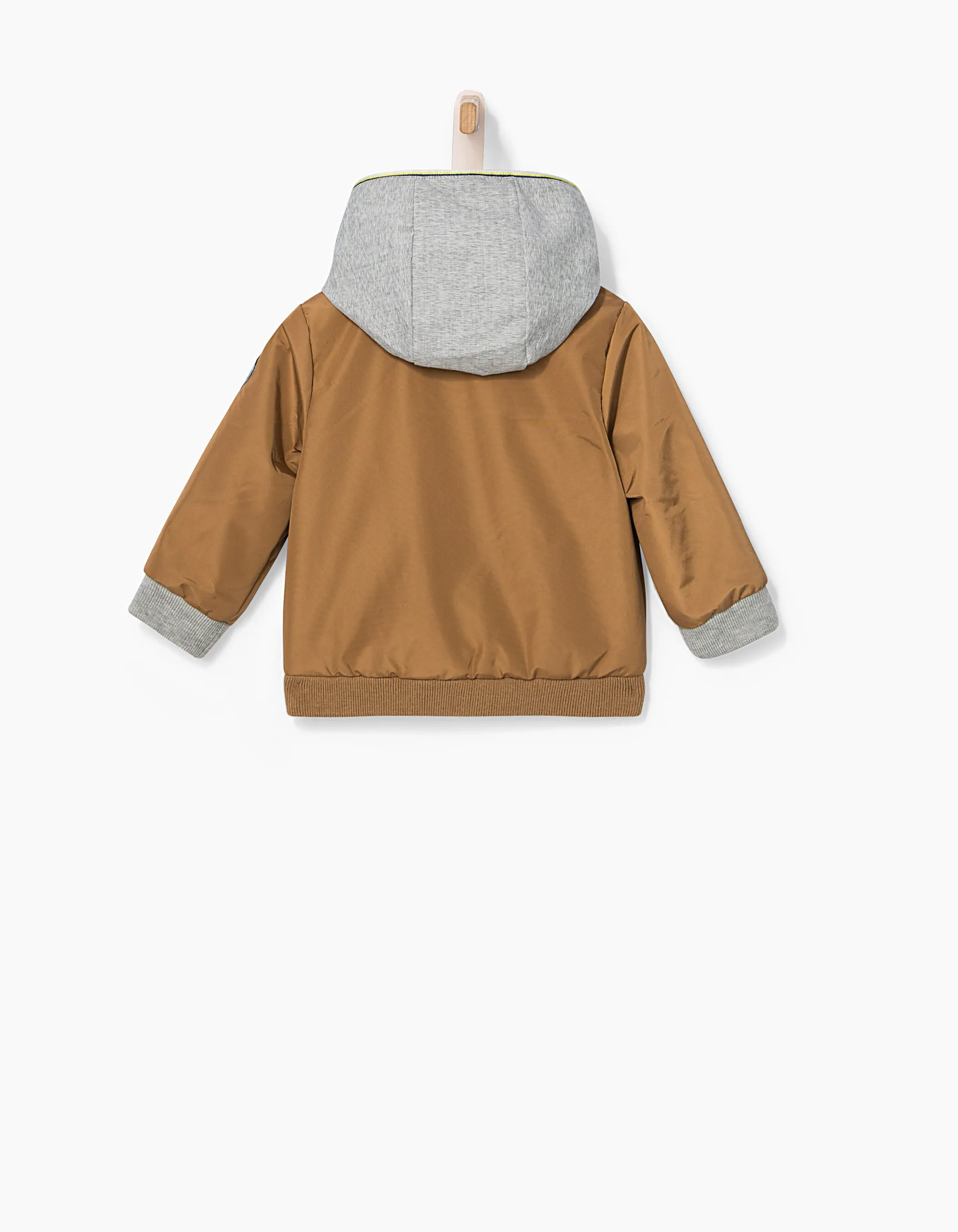 Blouson réversible camel et gris bébé garçon 