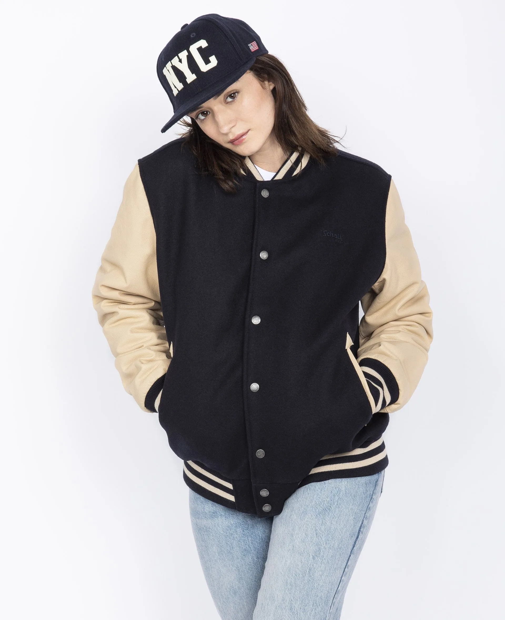 Blouson teddy, cuir de vachette