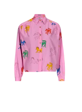 BOBO CHOSES  Chemise imprimé Cheval - Rose