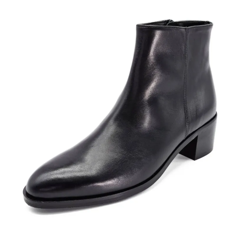 Boots PERTICLAC moderne en cuir noir - Pertini - Scarpe