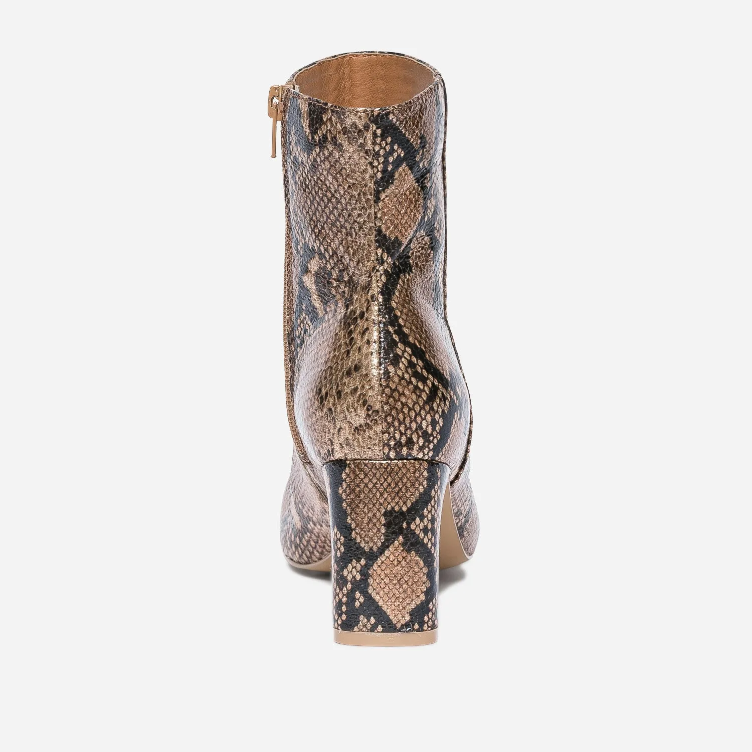 Boots TEXTO camel effet python irisé - Boots / bottines Femme | ERAM