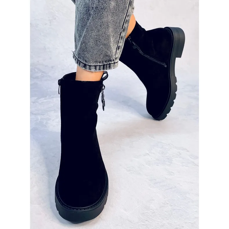 Bottines Chelsea femme Emarco noires le noir