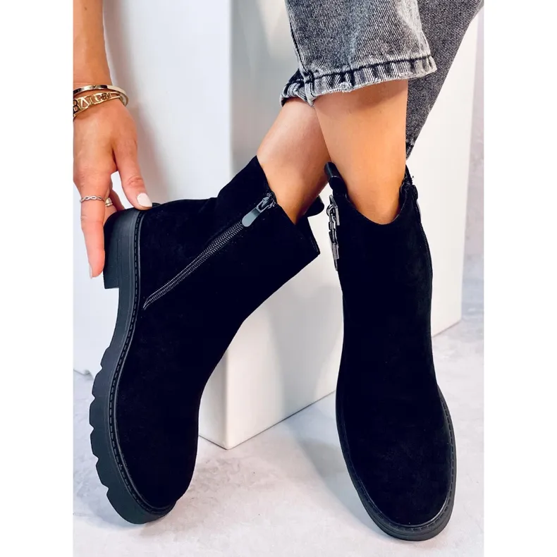 Bottines Chelsea femme Emarco noires le noir