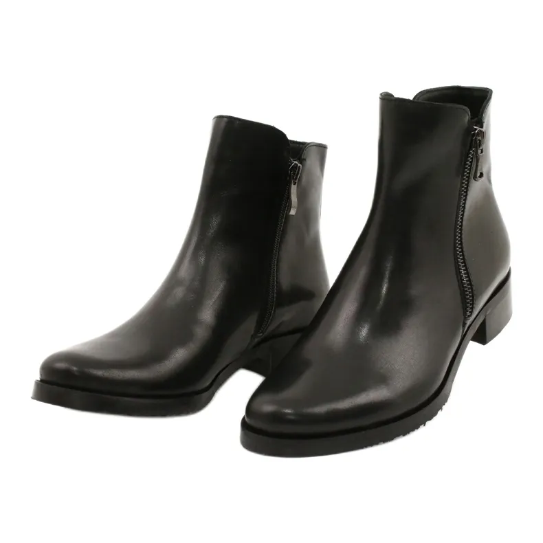 Bottines Chelsea noires zippées Arka 2881 le noir