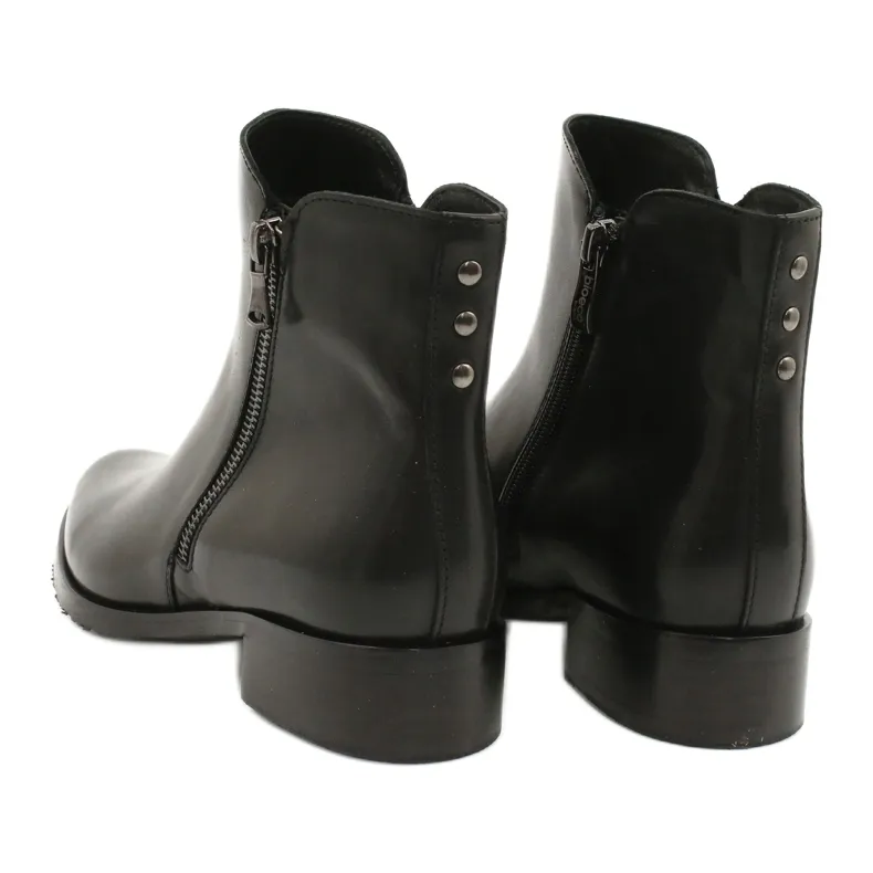 Bottines Chelsea noires zippées Arka 2881 le noir