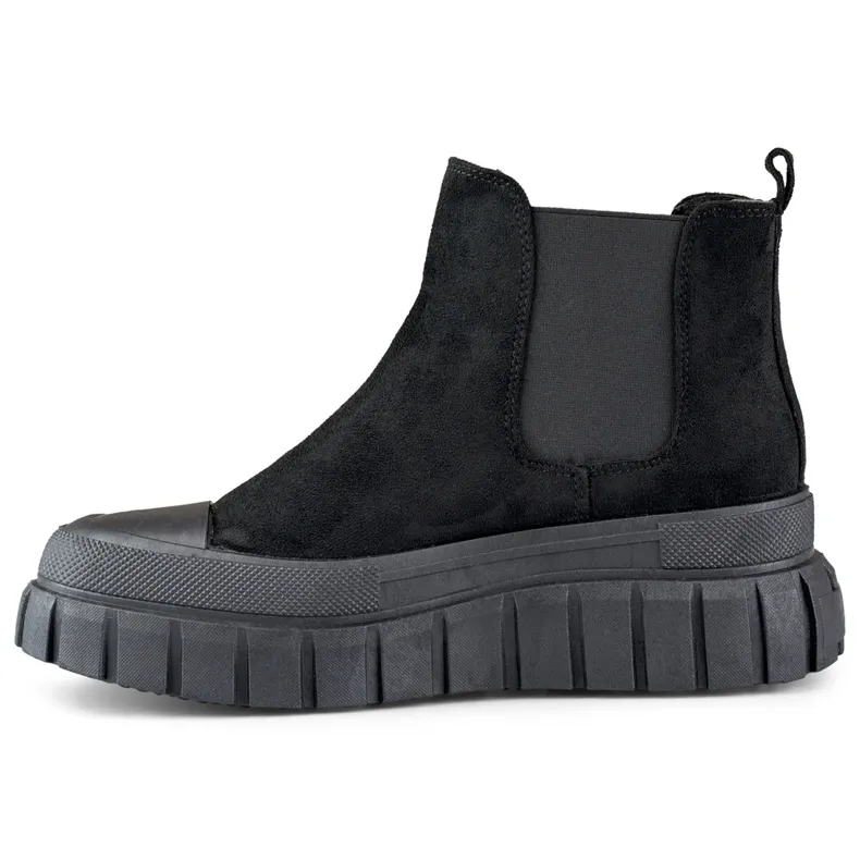 Bottines Chelsea sport femme noires le noir