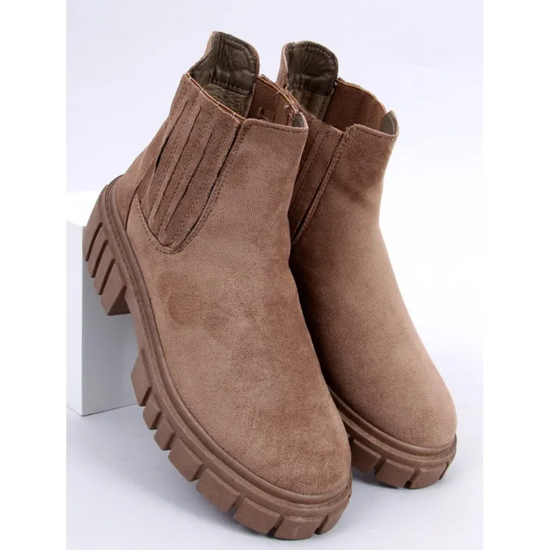 Bottines Jodhpur femme Leigh Kaki beige