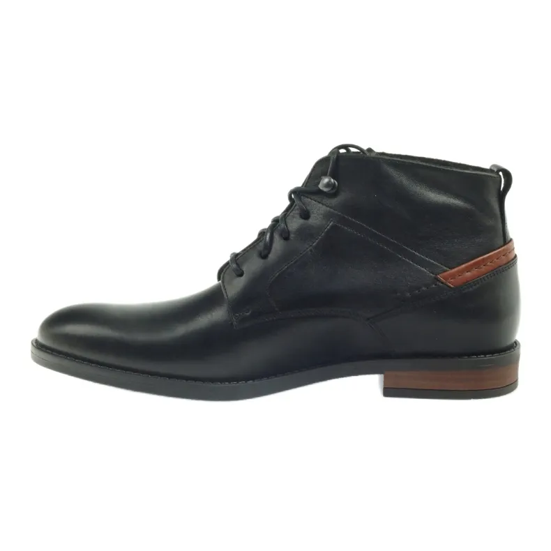 Bottines noires Pilpol 6030 nouées le noir