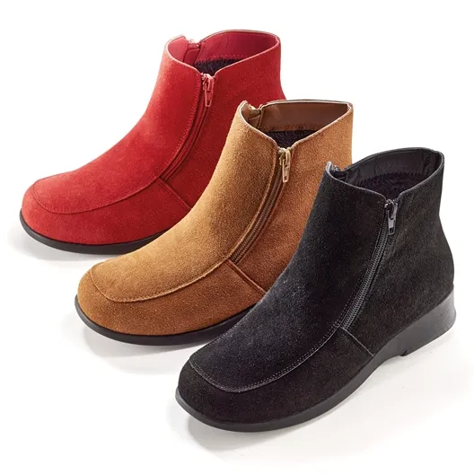 Bottines "Louise" Pédilège : Rouge, Noir ou Beige