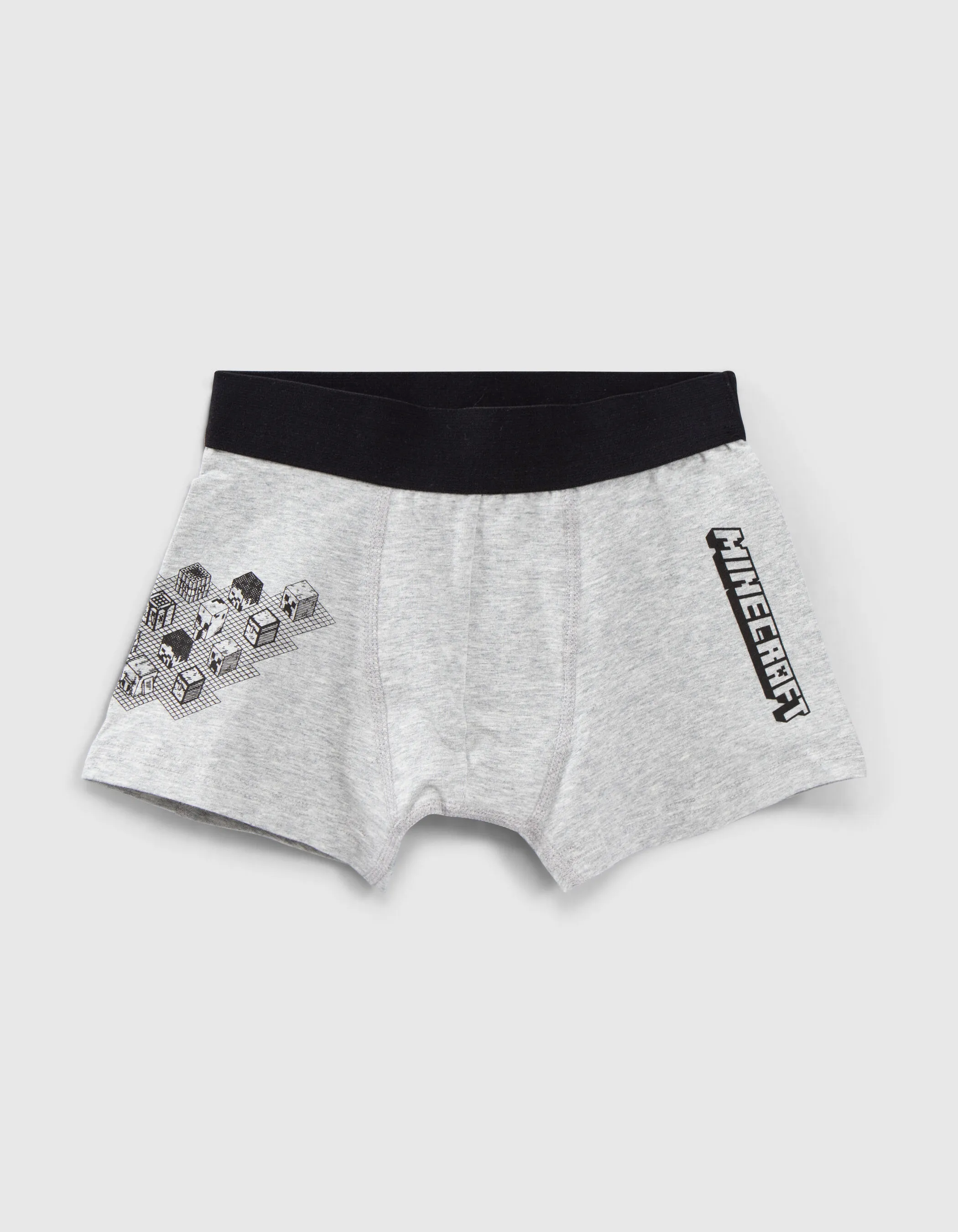 Boxers noir et gris MINECRAFT garçon