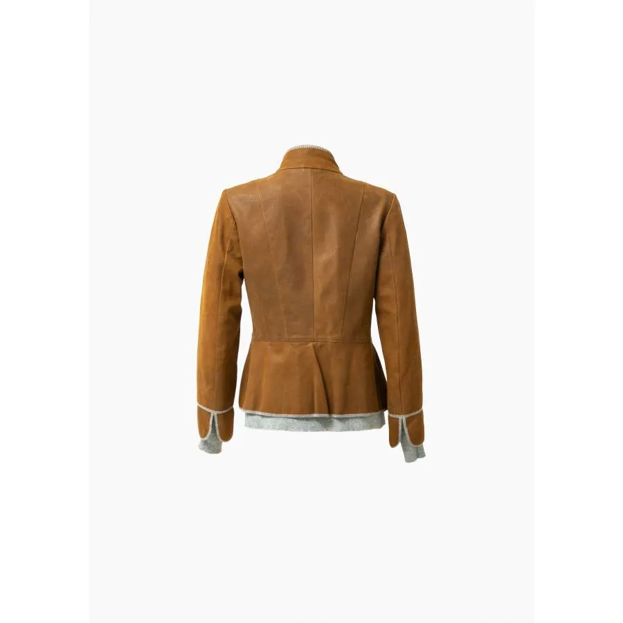 Brunello Cucinelli Veste marron en daim