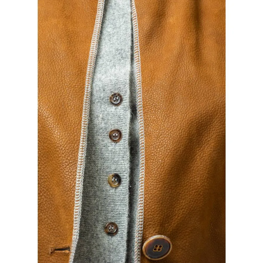 Brunello Cucinelli Veste marron en daim