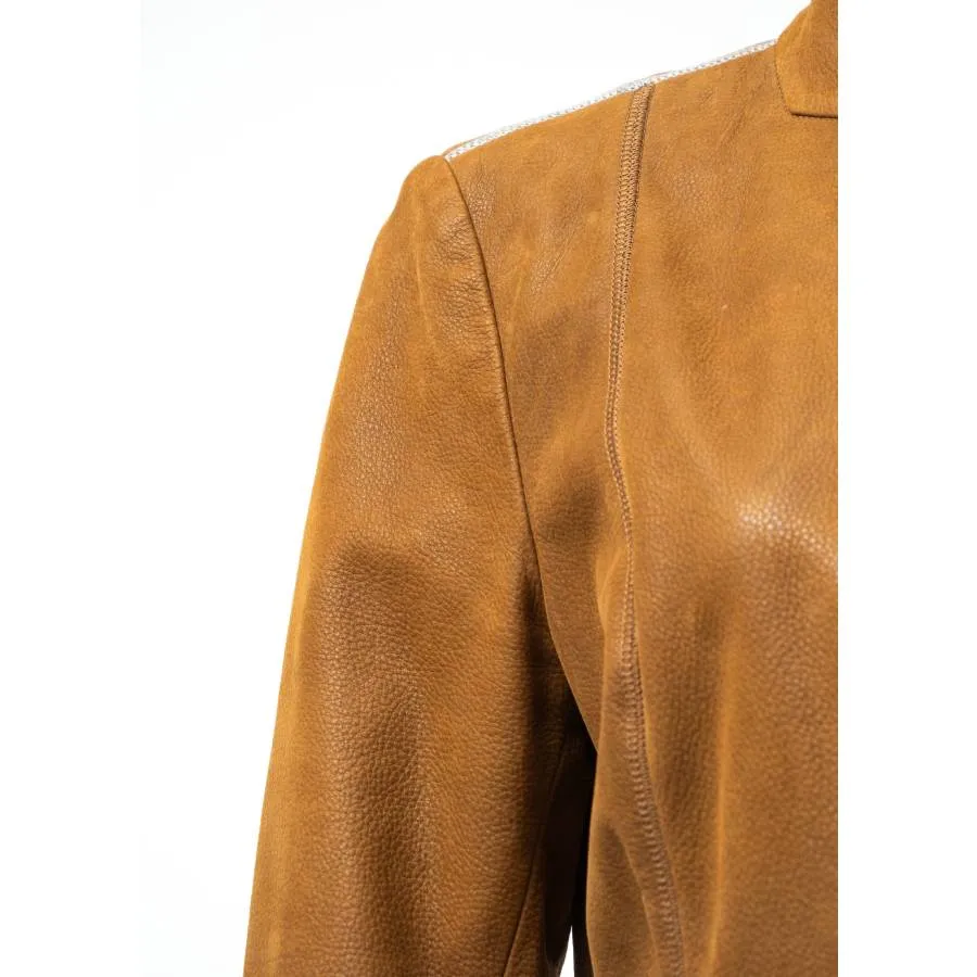 Brunello Cucinelli Veste marron en daim