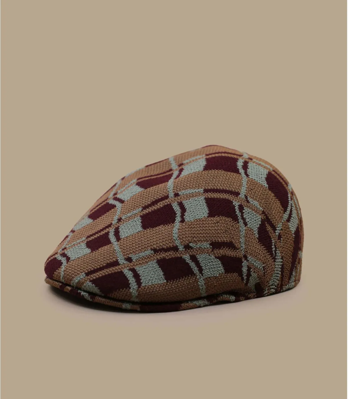 Béret casquette rouge beige - 507 Wavy Pine cranberry oil green Kangol : Headict