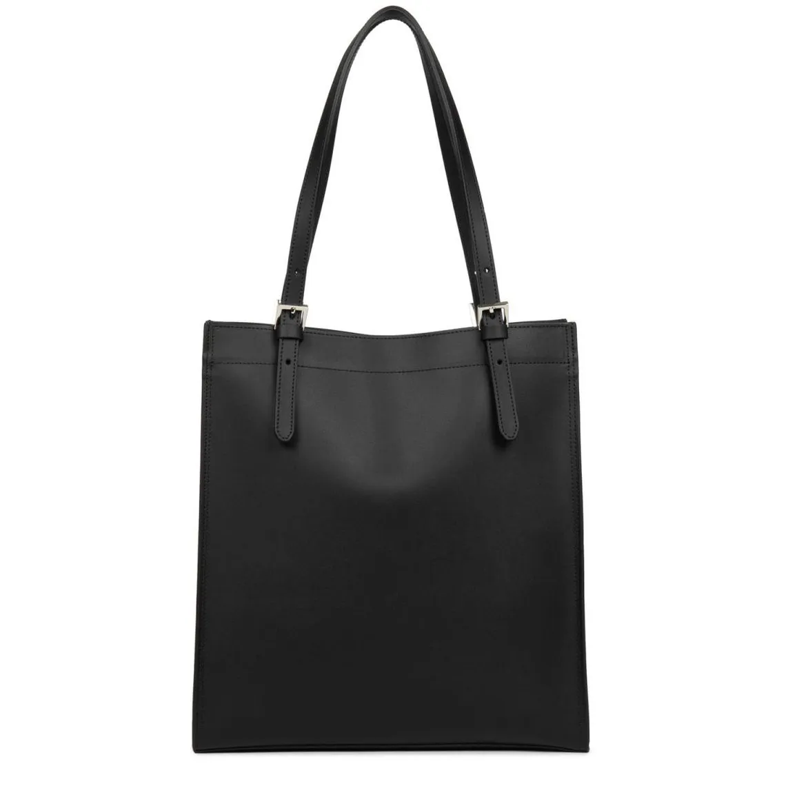 Cabas Epaule Zippé - Pur & Element City noir en cuir | 3 Suisses