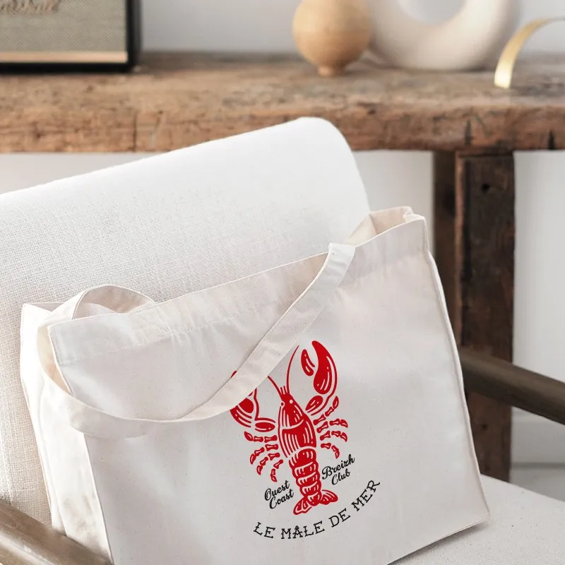 Cabas Homard Oldschool - Personnalisable