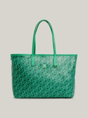 Cabas TH Monoplay avec pochette pour ordinateur | Vert | Tommy Hilfiger