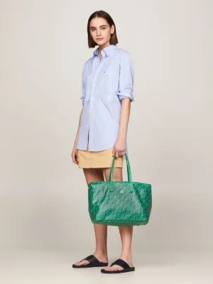 Cabas TH Monoplay avec pochette pour ordinateur | Vert | Tommy Hilfiger