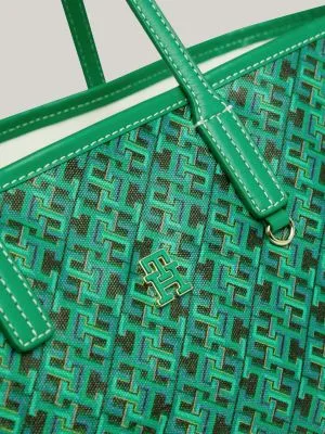 Cabas TH Monoplay avec pochette pour ordinateur | Vert | Tommy Hilfiger