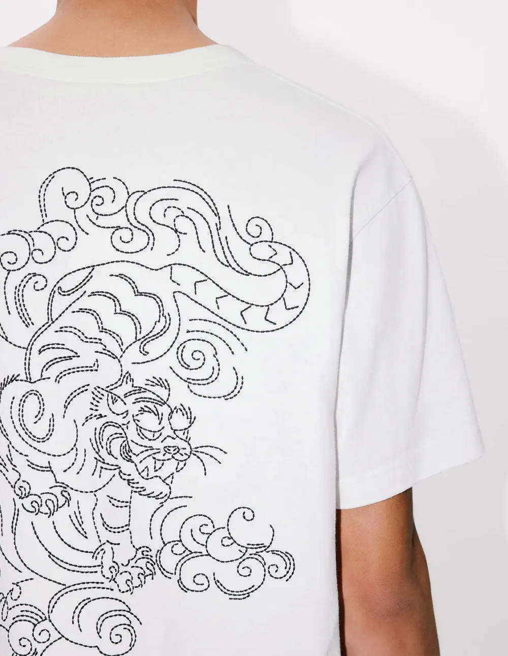 Camiseta Kenzo Oversized Kenzo Star Tiger Blanca Hombre