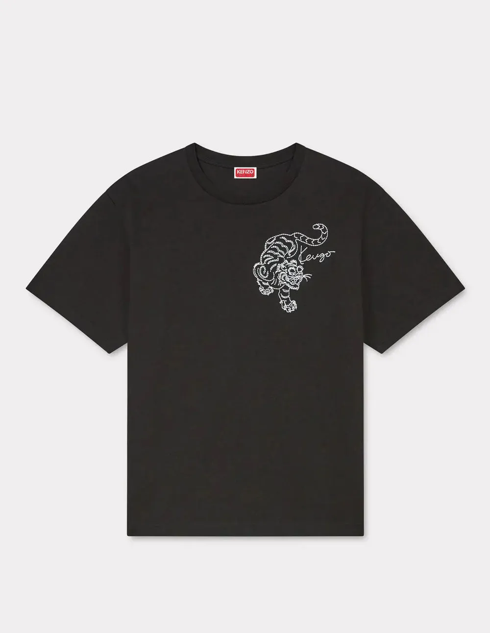 Camiseta Kenzo Oversized Kenzo Star Tiger Negra Hombre