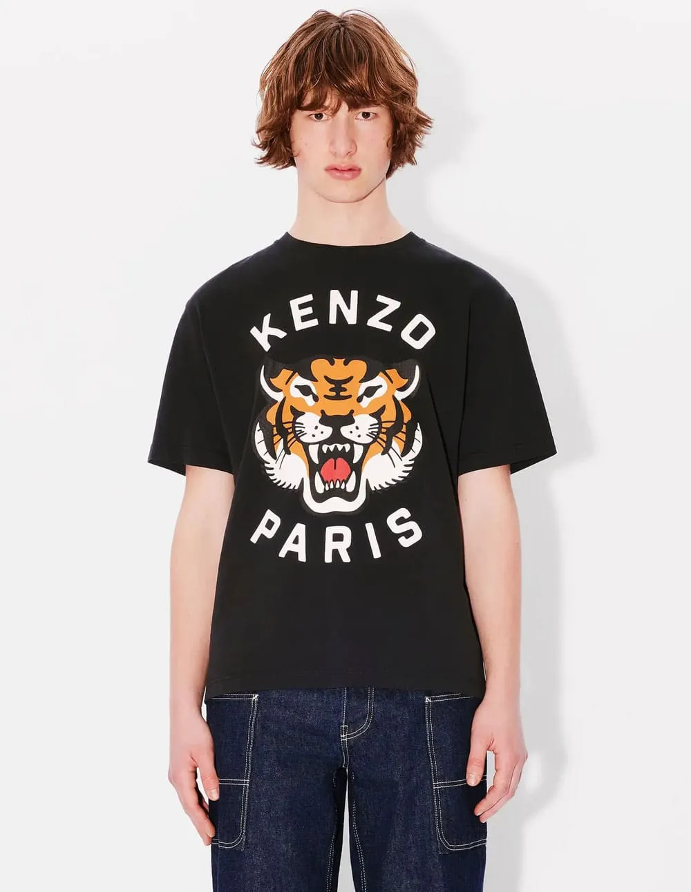 Camiseta Kenzo Oversized Lucky Tiger Negra Unisex