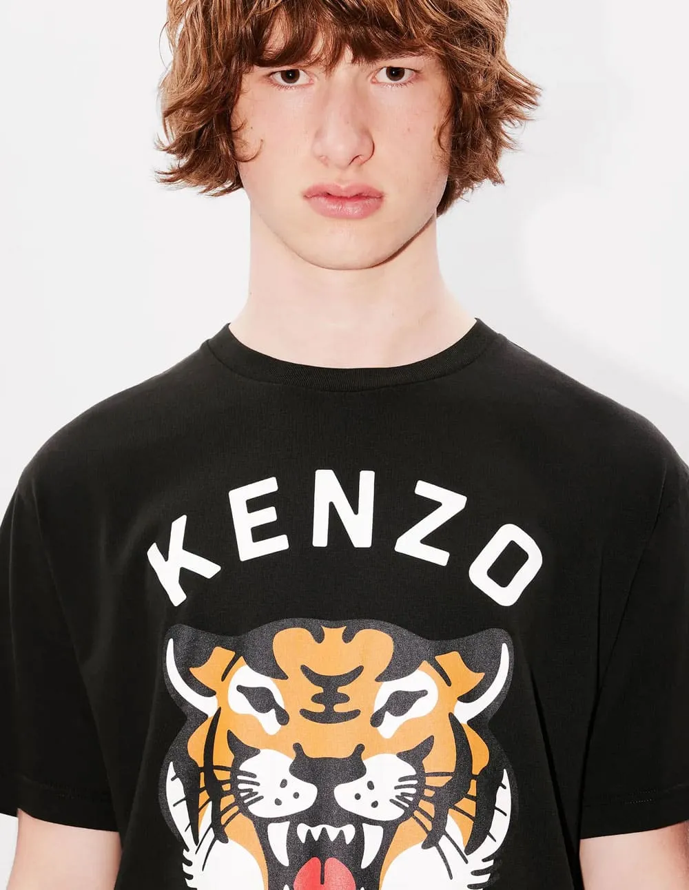 Camiseta Kenzo Oversized Lucky Tiger Negra Unisex