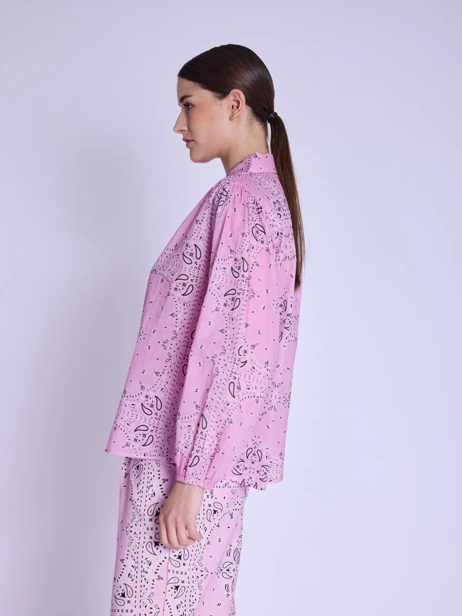 CANILA | Chemise rose oversize imprimé