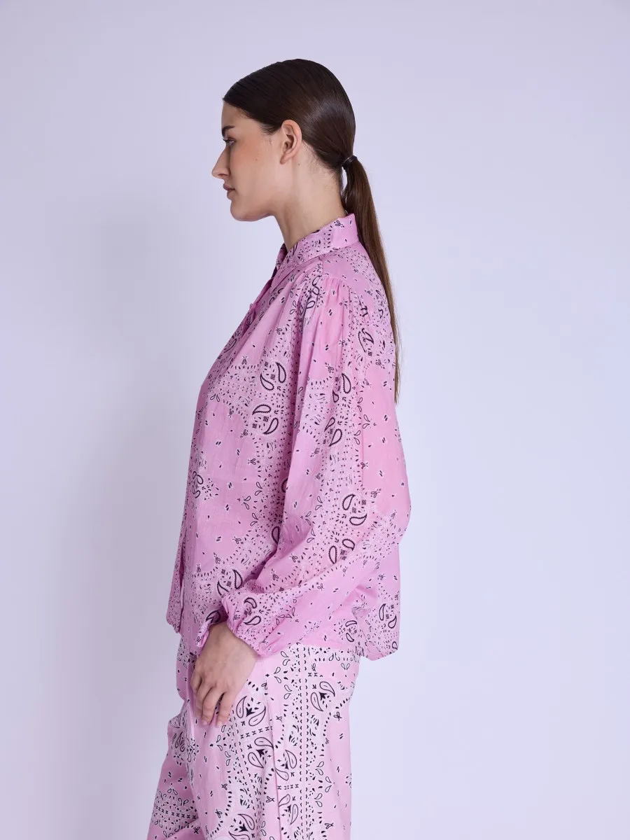 CANILA | Chemise rose oversize imprimé