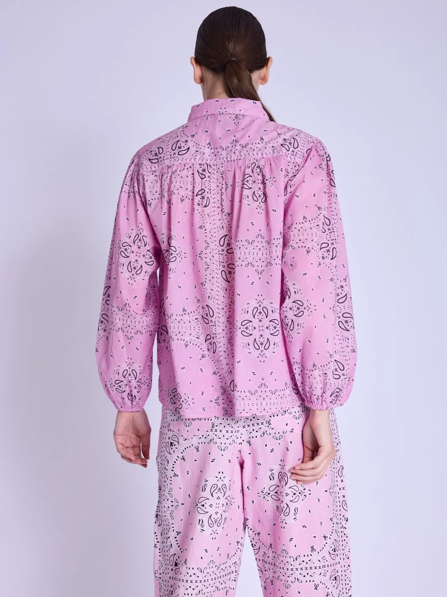 CANILA | Chemise rose oversize imprimé