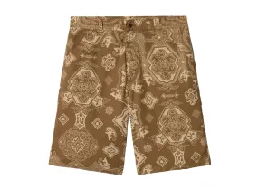 Carhartt WIP Single Knee Short Print Hamilton Brown