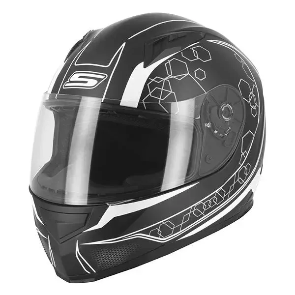 Casque de Moto Noir et Blanc Femme - S448 GRAPHIC