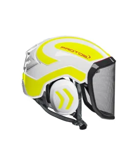 Casque Protos Integral Arborist Bicolore blanc-jaune fluo