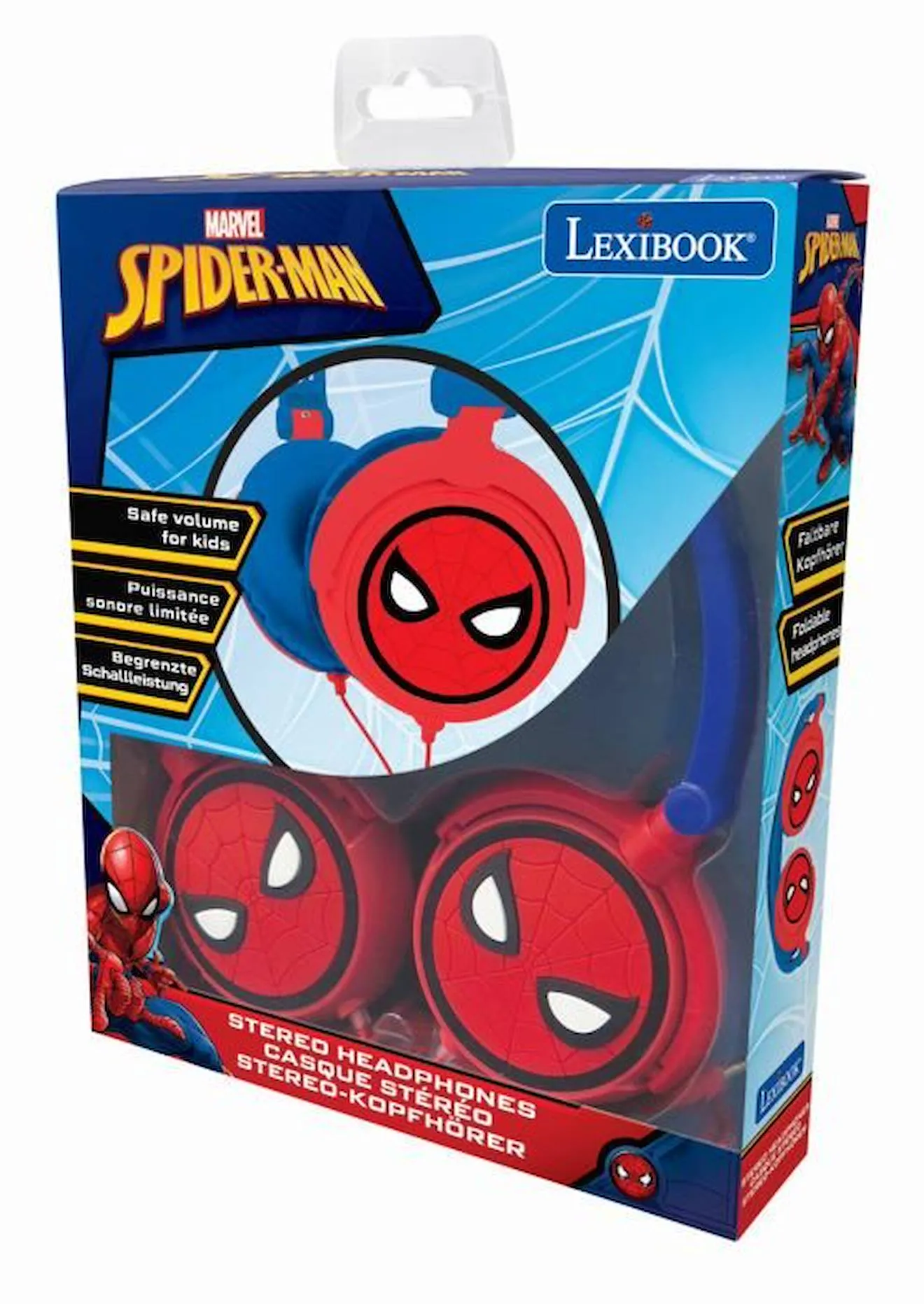 Casque stéréo filaire pliable SpiderMan rouge - Lexibook