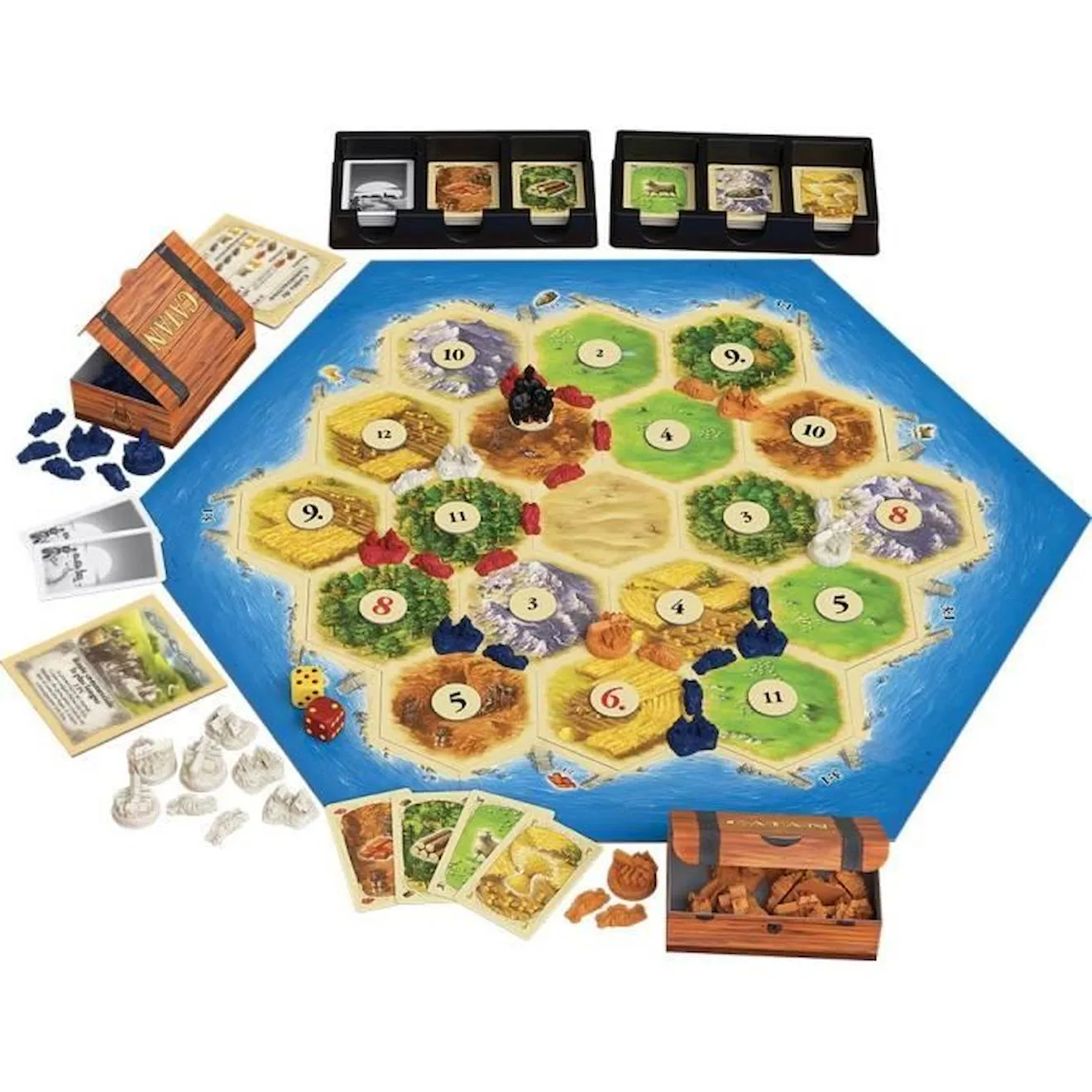 Catan Jeu de base - Asmodee - Jeu de société rouge - Asmodee