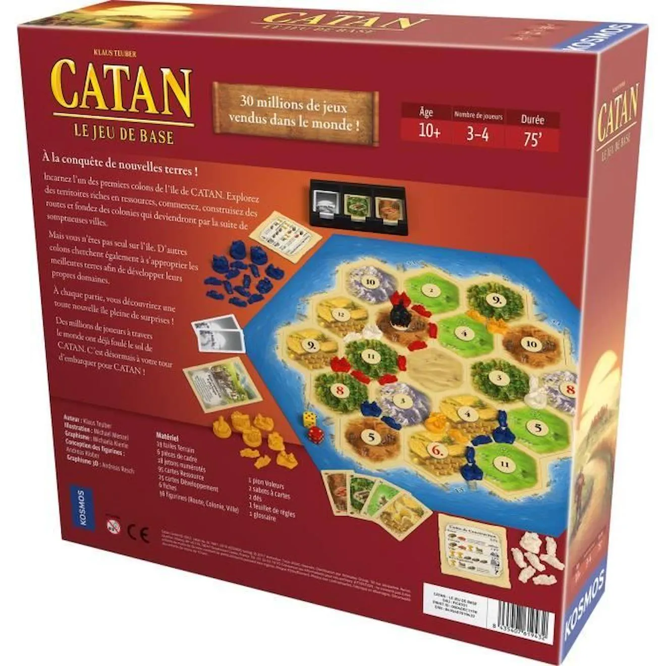 Catan Jeu de base - Asmodee - Jeu de société rouge - Asmodee