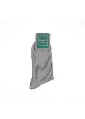 CHAUSSETTES HAUTES COTON GRIS MOYEN CHINE