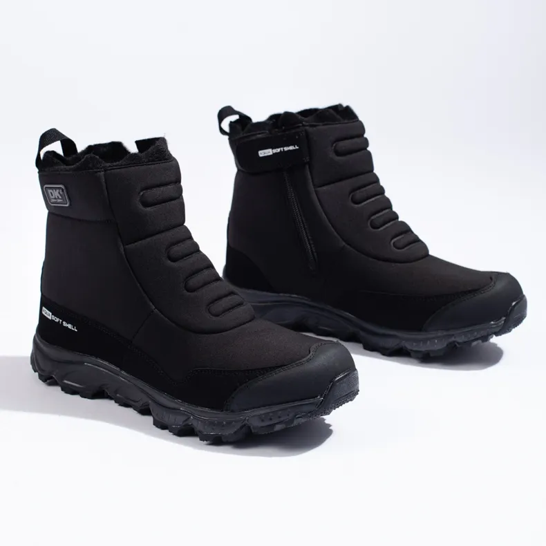 Chaussures de trekking pour hommes avec une fermeture éclair DK le noir