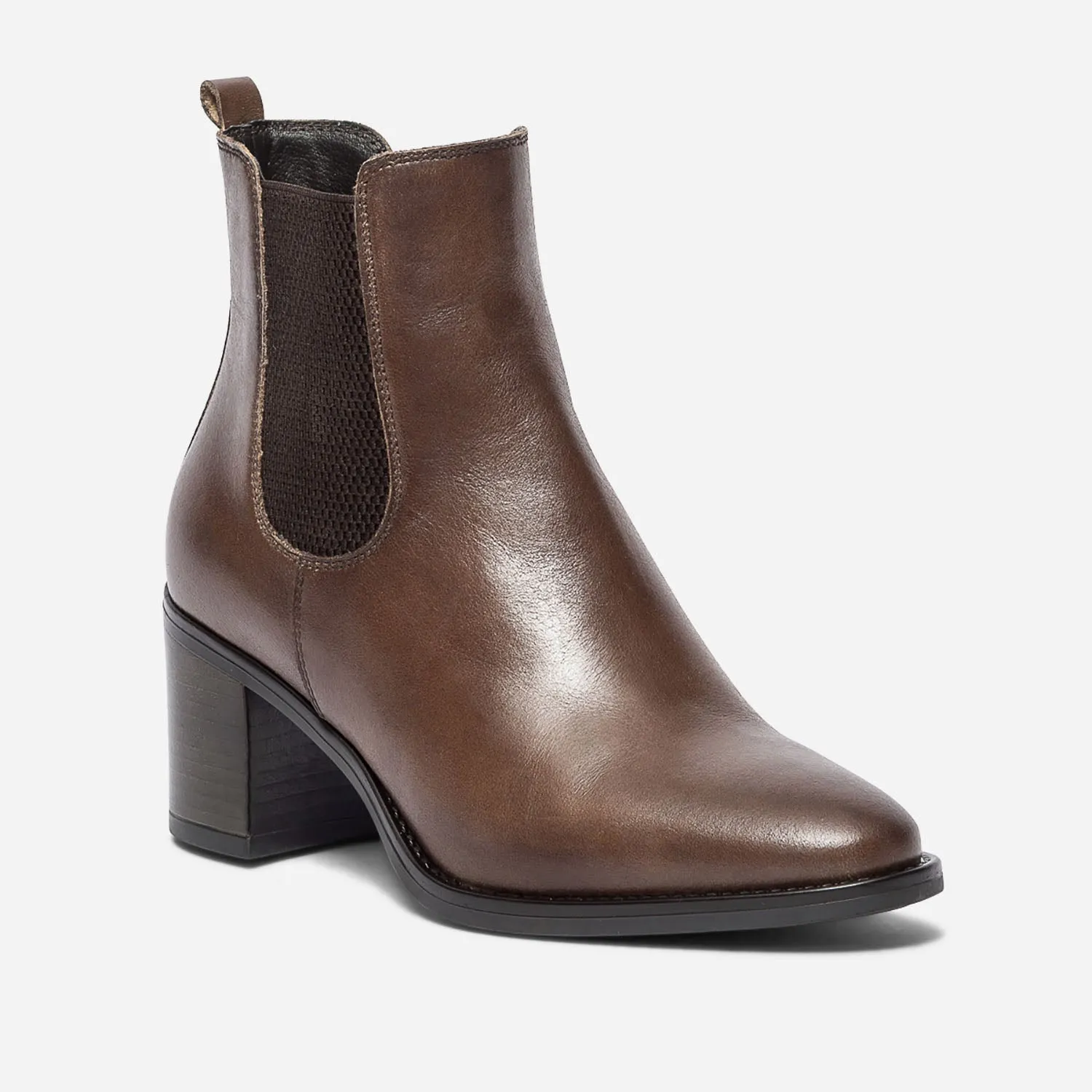 Chelsea boots cognac en cuir éco-conçu - Boots / bottines Femme | ERAM