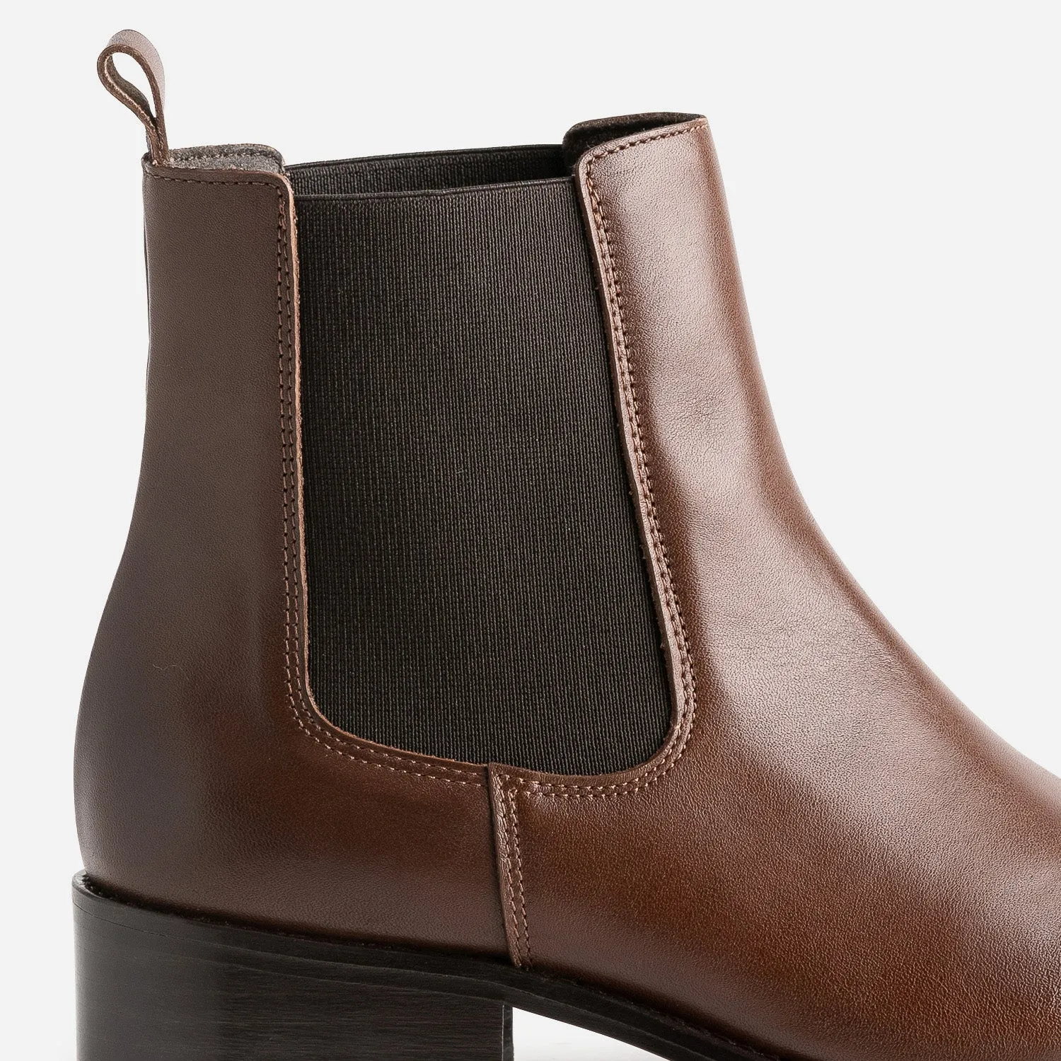 Chelsea boots cognac éco-conçu en cuir - Boots / bottines Femme | ERAM