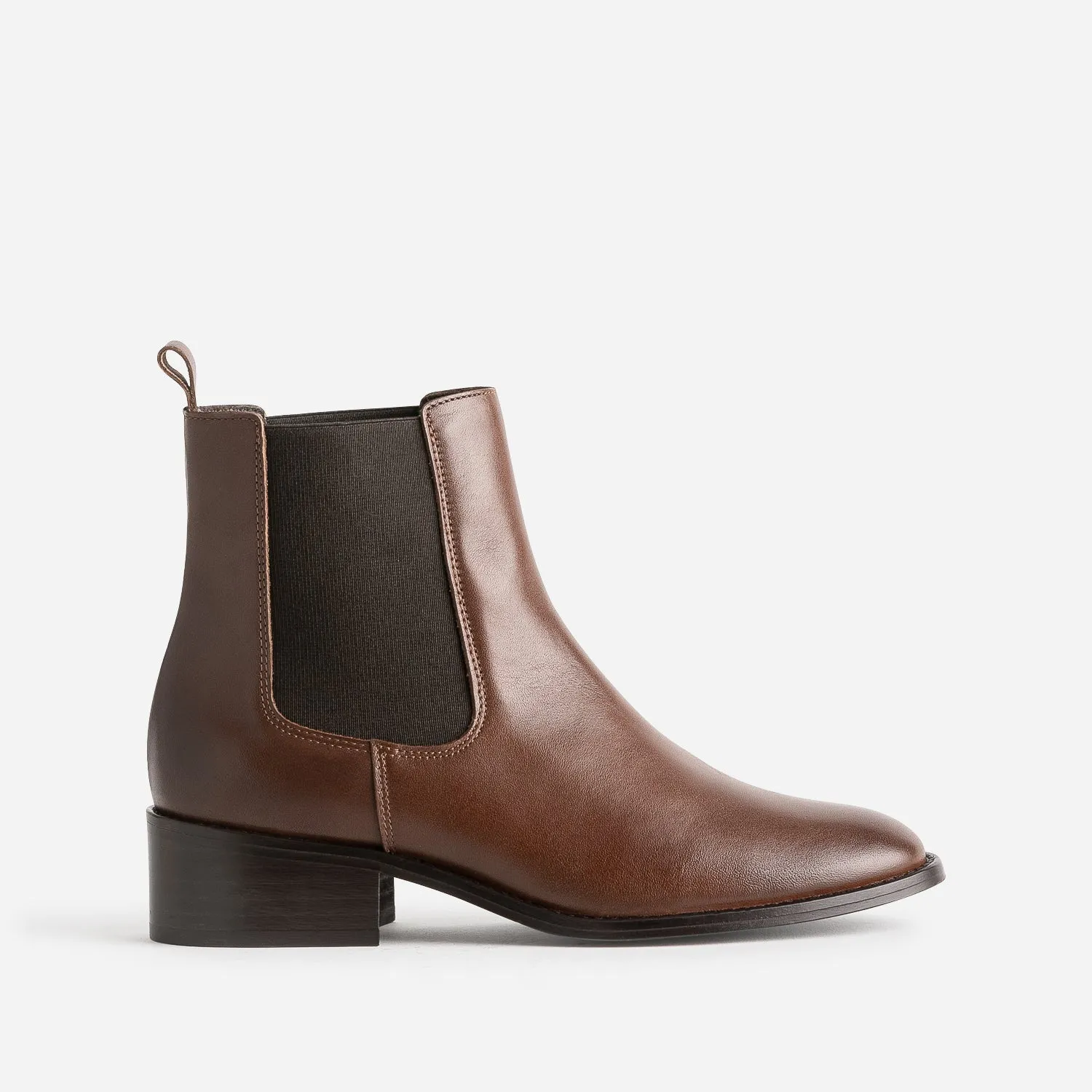 Chelsea boots cognac éco-conçu en cuir - Boots / bottines Femme | ERAM