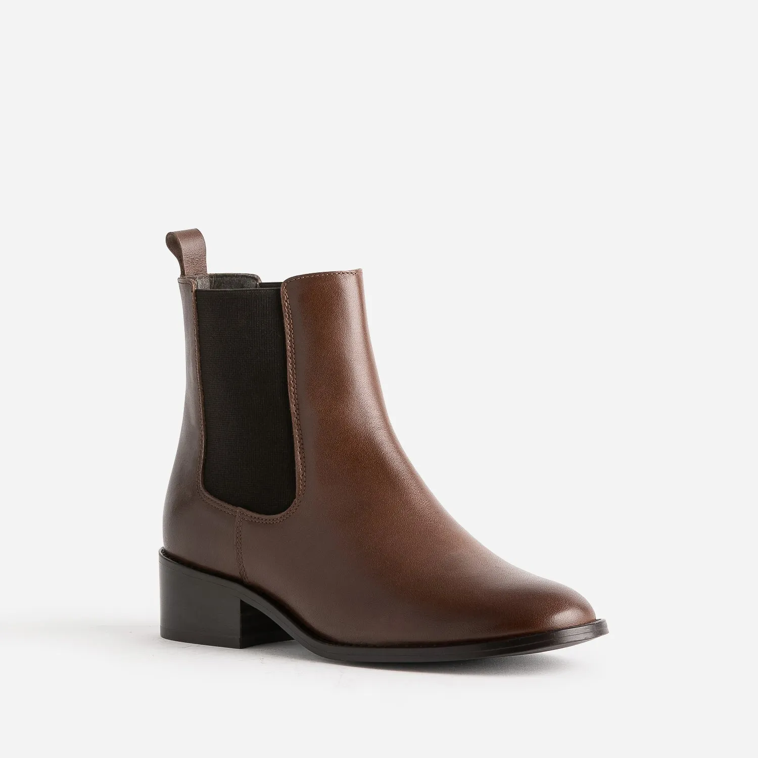 Chelsea boots cognac éco-conçu en cuir - Boots / bottines Femme | ERAM