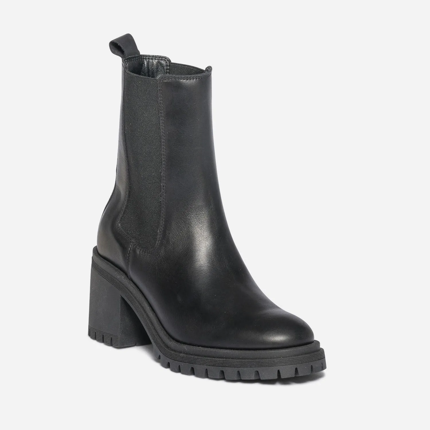 Chelsea boots TEXTO noir en cuir - Boots / bottines Femme | ERAM