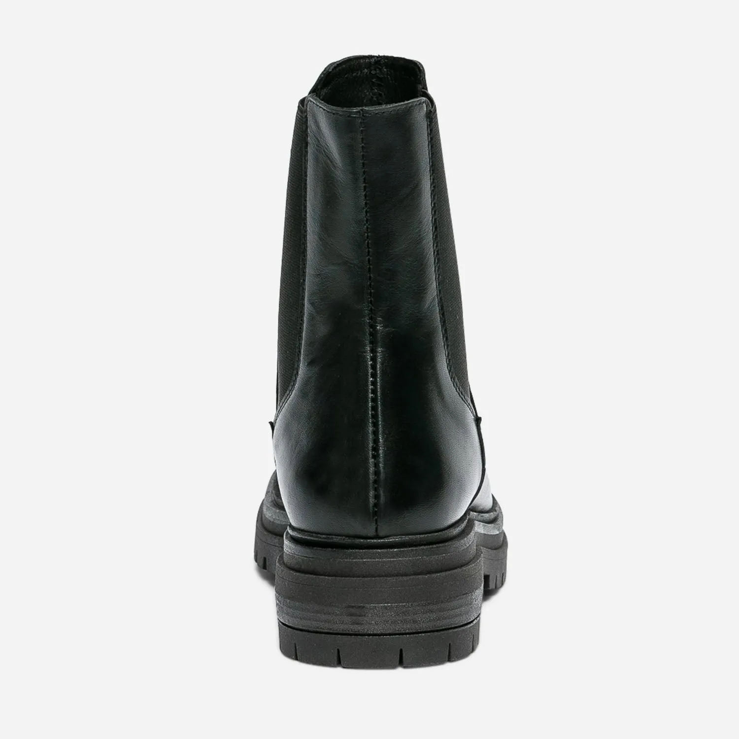 Chelsea boots TEXTO noir en cuir à semelle crantée - Boots / bottines Femme | ERAM