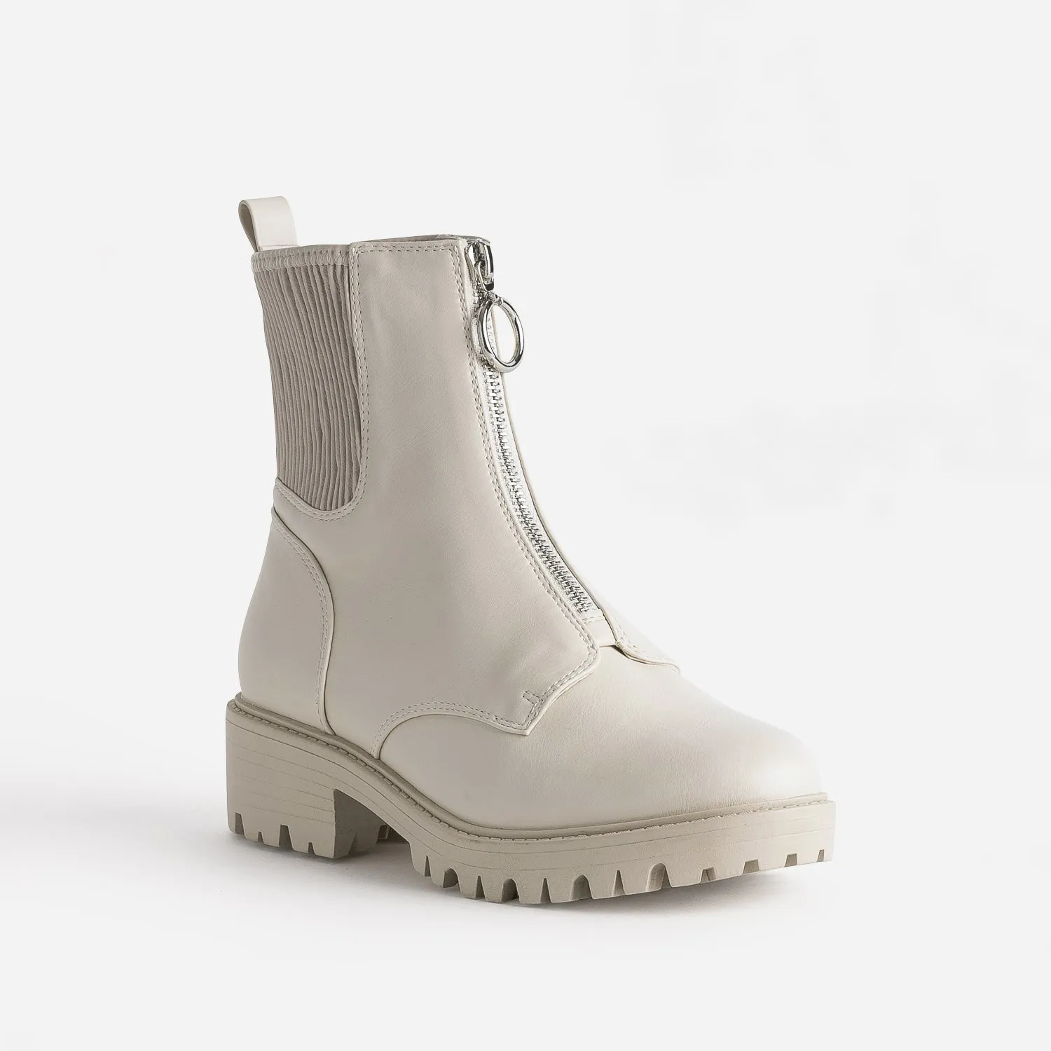 Chelsea boots TEXTO écru zippé - Boots / bottines Femme | ERAM