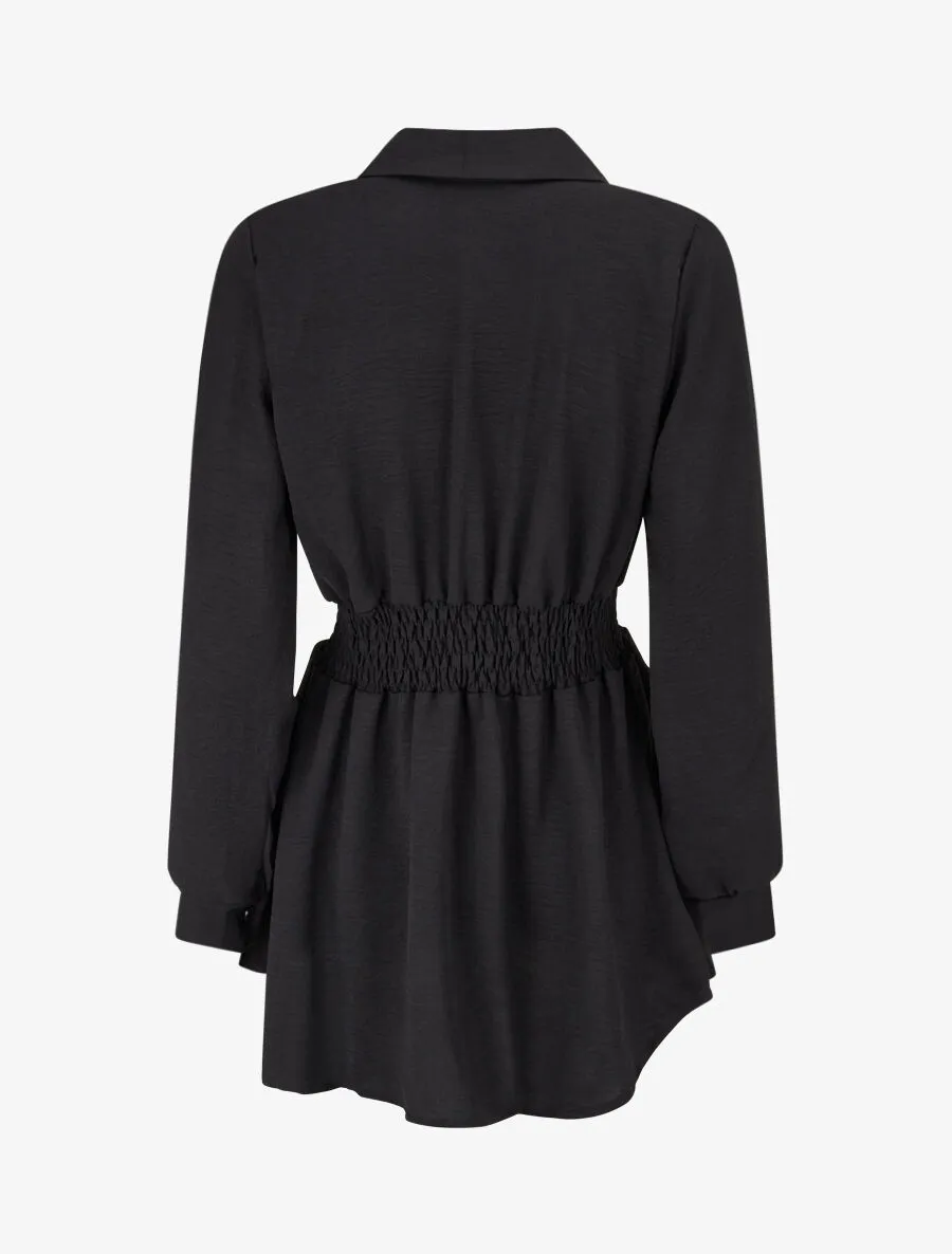 Chemise à taille élastiquée - Noir