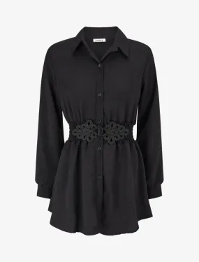 Chemise à taille élastiquée - Noir